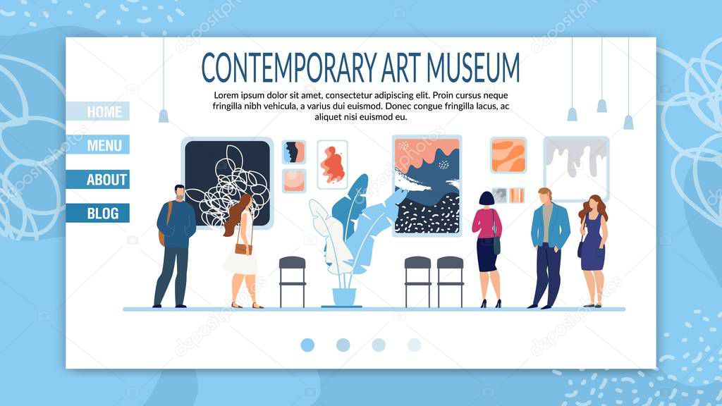 Landing Page Layout for Contemporary Art Museum