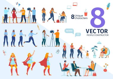 Career Opportunities for Woman Vector Concepts Set
