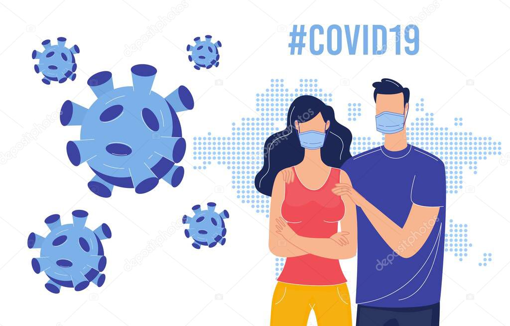 Protection from Coronavirus Flat Vector Concept