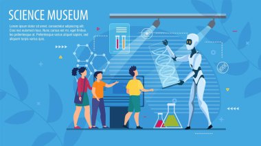 Landing Page Layout Inviting to Science Museum