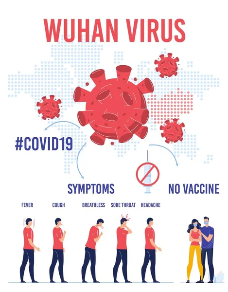 Infográfico da proteção da transmissão do vírus de Wuhan — Vetor de Stock