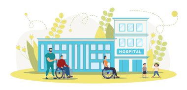Klinik Düz Vektörde Engelliler Toparlanıyor