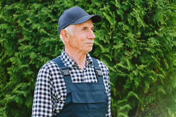 Старший Професійний Працівник Цілому Шапка Віці Фермера Старий Майстер — стокове фото