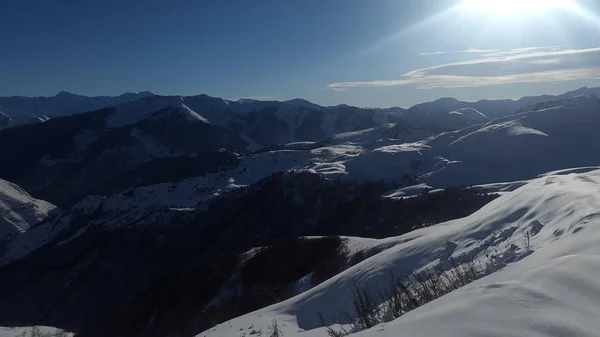 Een Zonnige Dag Winter Berg — Stockfoto