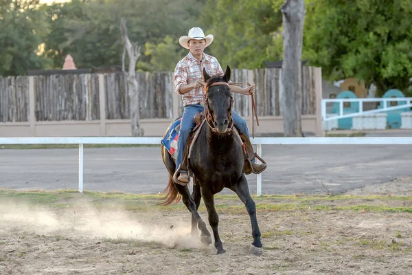 Hombre Asiático Caballo Granja Imágenes de stock libres de derechos