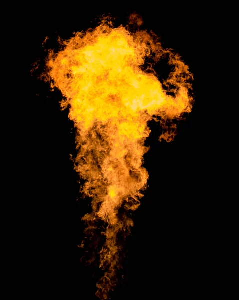 Lengua de llama aislada va desde el quemador de gas — Foto de Stock