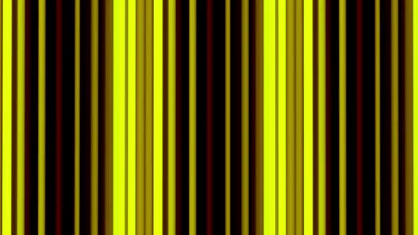 Zelené a žluté svislé čáry na černá — Stock video