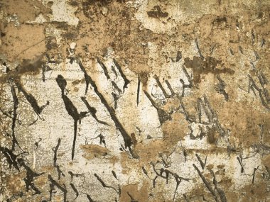 Siyah boya lekeleri ile metal doku pas, grunge arka plan retro fotoğraf tarzı