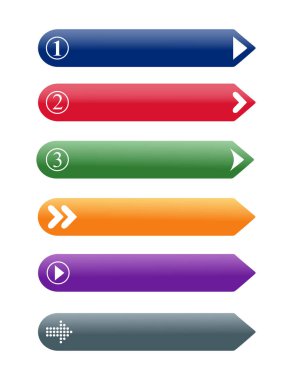 Düğme simgeleri beyaz arkaplanda izole edildi