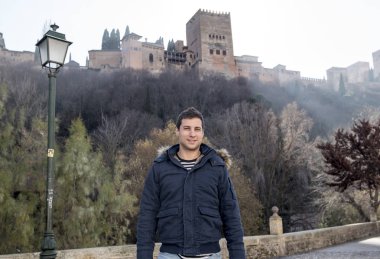 Granada, İspanya Alhambra bakarak