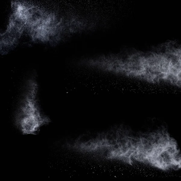 Textura Una Tormenta Nieve Aislada Sobre Fondo Negro Cúmulos Estrellas —  Fotos de Stock