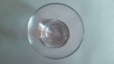 Cam bardağın havadan görünüşü