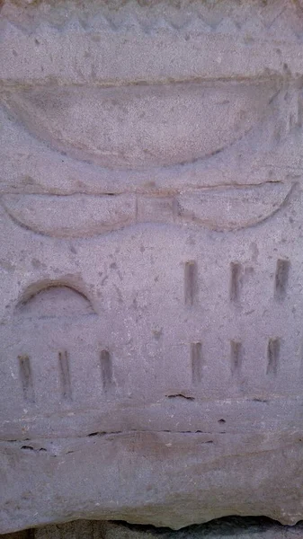 Detalle Jeroglífico Egipcio Una Pared — Foto de Stock