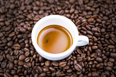 Espresso kahve fincanı Üstten Görünüm.