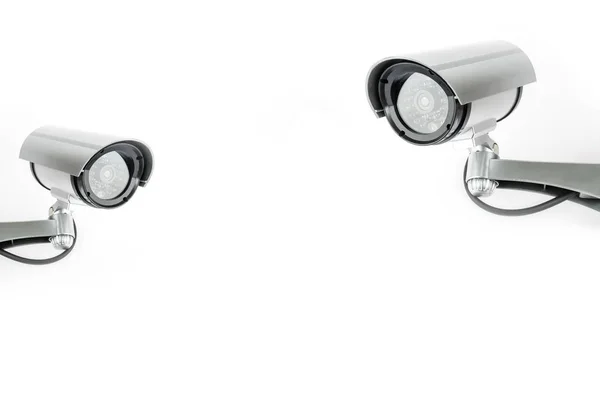 CCTV kamera izolované na bílém pozadí. — Stock fotografie