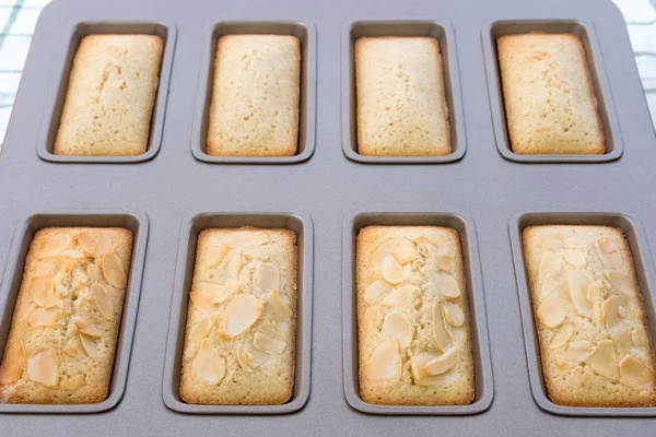 Financier cake in tray. — Stock Photo, Image