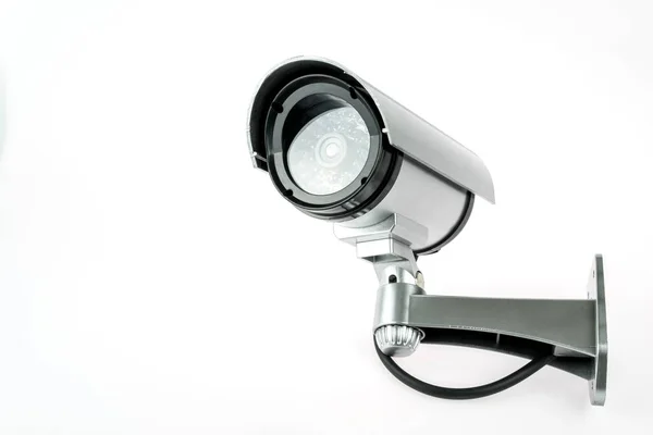 Câmera CCTV isolada no fundo branco. — Fotografia de Stock