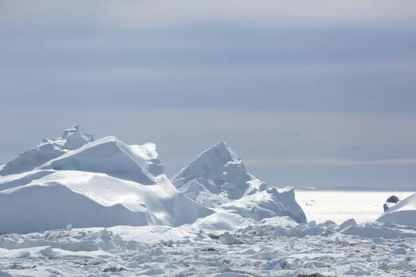 Sunny Melting Polar Glacier Atlantic Ocean Greenland — Stock Photo, Image