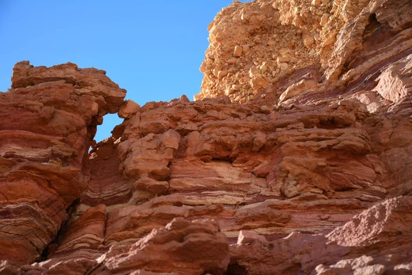 Kamienie w Czerwonym Kanionie. Pustynia Negew, Eilat, Izrael — Zdjęcie stockowe