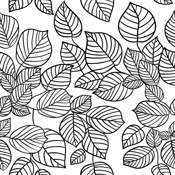 Modèle Feuilles Vectorielles Sans Couture — Image vectorielle