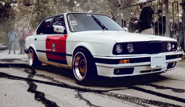 Moldova 25.09.2019. Sport modern Stance Car racing car drifting — Stock Photo, Image