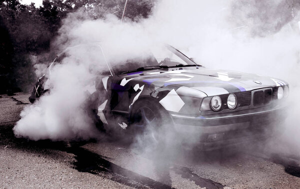 Moldova 25.09.2019. Sport modern Stance Car racing car drifting 