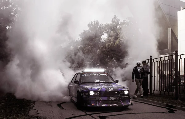 Moldova 25.09.2019. Sport modern Stance Car racing car drifting — Stock Photo, Image