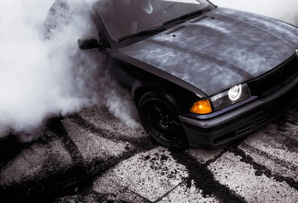 Moldova 25.09.2019. Sport modern Stance Car racing car drifting — Stock Photo, Image