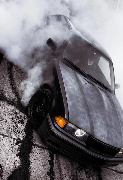 Moldova 25.09.2019. Sport modern Stance Car racing car drifting — Stock Photo, Image