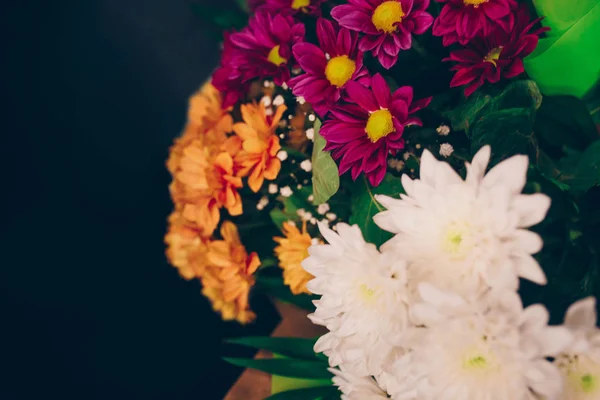 Bunch of Pink red white gerbera daisy  bouquet of mixed flowers.