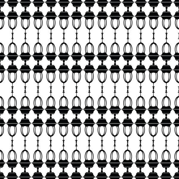 Street lamps seamless pattern. Vector abstract background. — Stock Vector