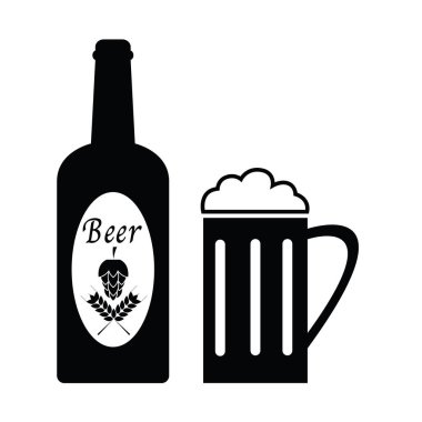 Vektör bira set koleksiyonu.