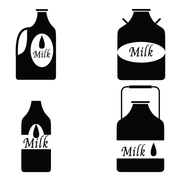 Melk verpakking pictogramserie — Stockvector