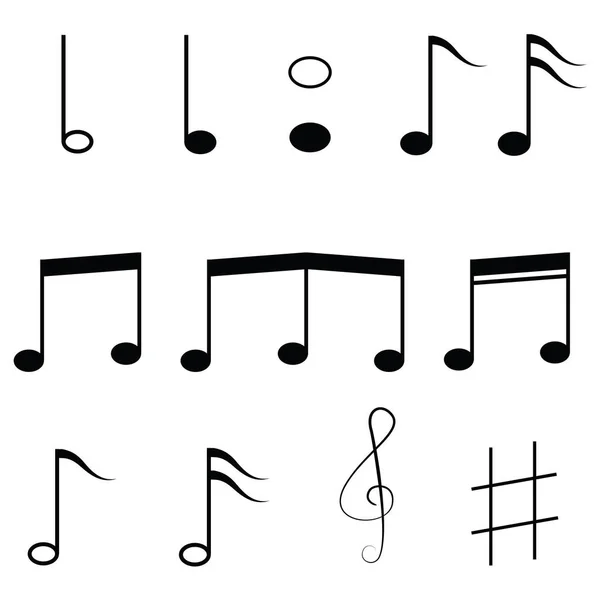 Notas musicales. ilustración vectorial. — Archivo Imágenes Vectoriales