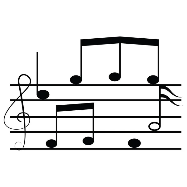 Notas musicales. ilustración vectorial. — Vector de stock