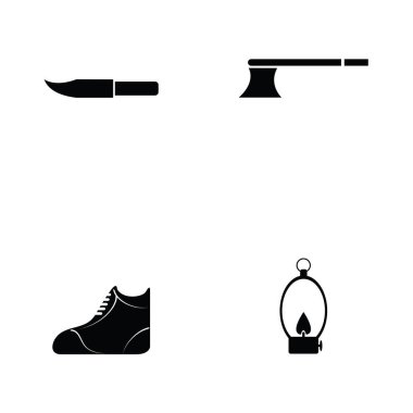 Kamp simgeler vektör çizim