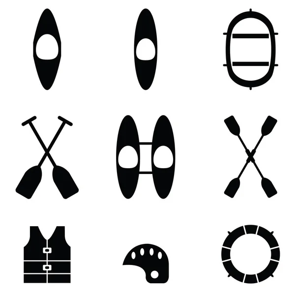 Kajak Symbole Vektor Illustration — Stockvektor