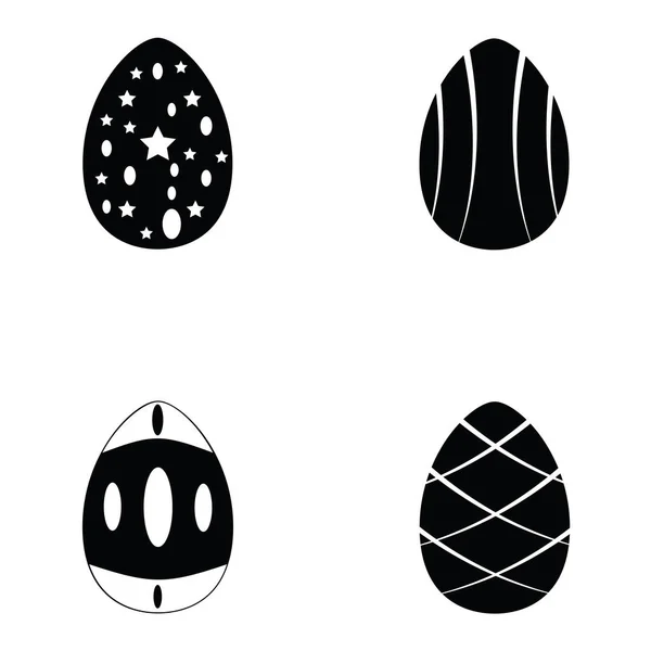 Huevos de Pascua iconos establecidos . — Vector de stock