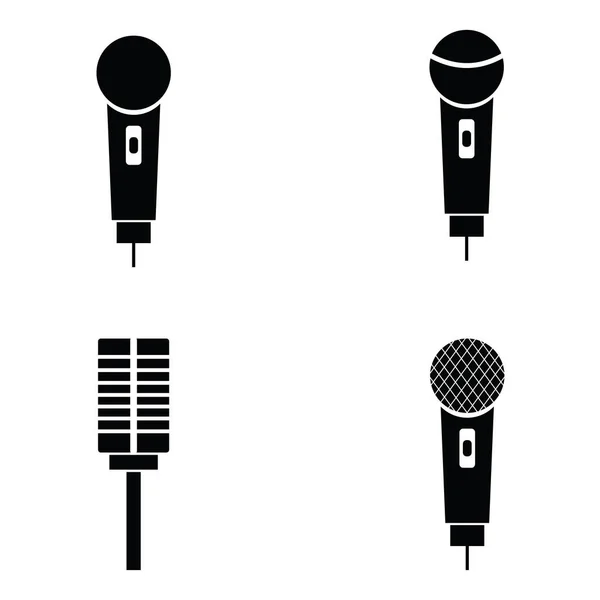 De microfoon icons set — Stockvector