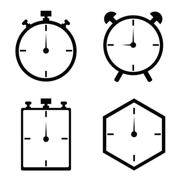 Het horloge Icons Set — Stockvector