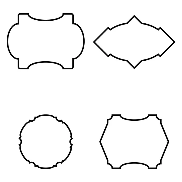 Conjunto de marcos simples — Archivo Imágenes Vectoriales