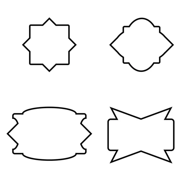 Conjunto de marcos simples — Archivo Imágenes Vectoriales