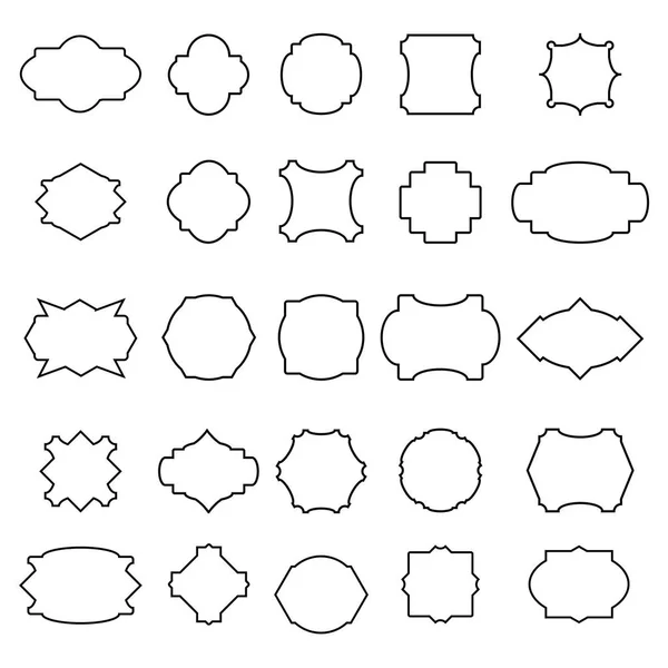 Conjunto de marcos simples — Archivo Imágenes Vectoriales