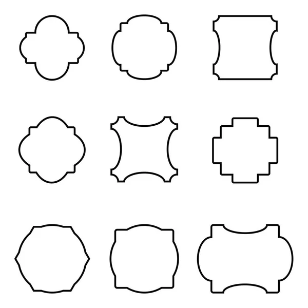 Ensemble de cadres simples — Image vectorielle