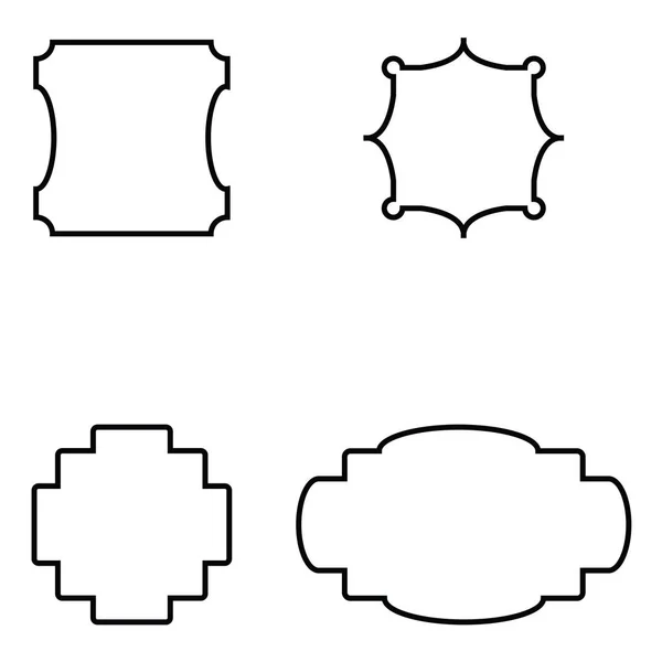 Conjunto de marcos simples — Archivo Imágenes Vectoriales