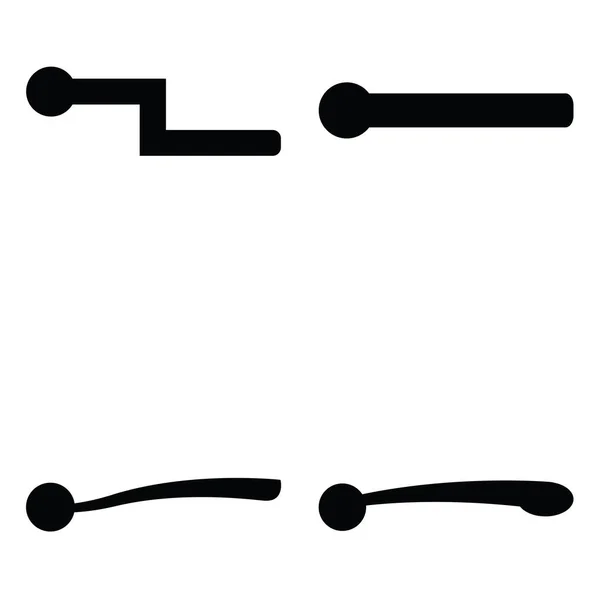 Poignée de porte icône ensemble — Image vectorielle