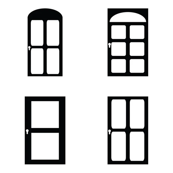 The Door icon set — Stock Vector