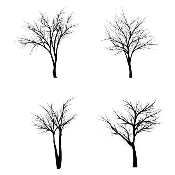 Arbres aux branches mortes — Image vectorielle