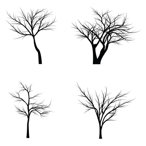 Bomen met dode takken — Stockvector