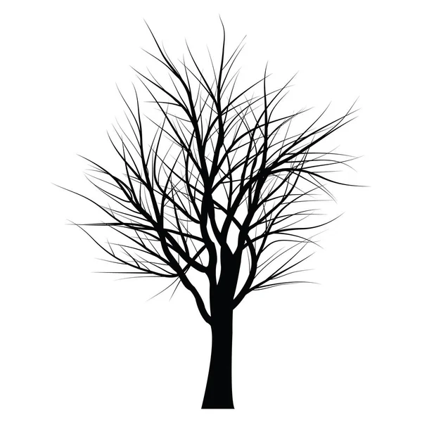 Pohon dengan percabangan mati - Stok Vektor